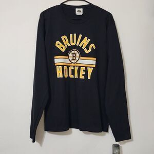 NHL Men's Boston Bruins hockey long sleeves tee. S, M, L